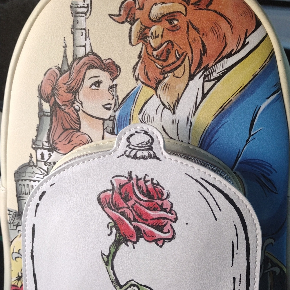 Beauty and the Beast Backpack with Rose Design